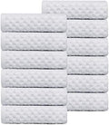 COTTON CRAFT Euro Spa Waffle Wash Cloth - Set of 12 White Washcloth by COTTONCRAFT