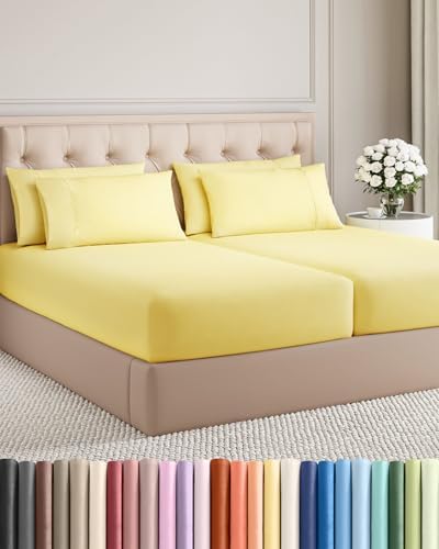 Split King 7 Piece Bed Sheet Set by CGKUnlimited