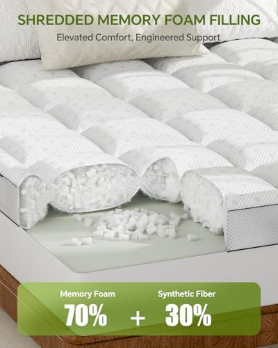 3 Inch King Mattress Topper Viscose Thick Pillow Top Mattress Pad - Image 4