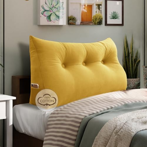 WOWMAX Headboard Pillow Twin XL Wedge Reading Pillow by WOWMAX