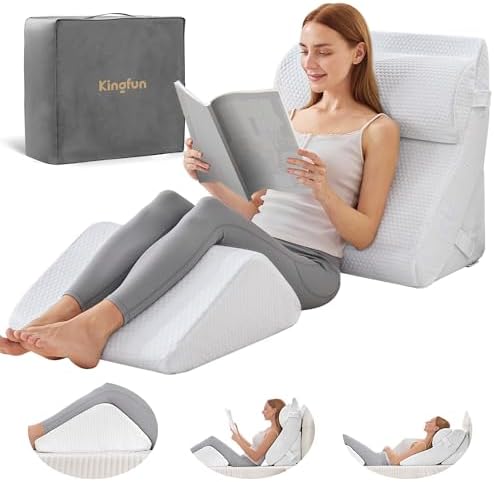 Kingfun 4PCS Orthopedic Bed Wedge Pillow Set by KINGFUN-Anexcitingoption