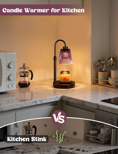 Innqoo Purple Candle Warmer Lamp with Timer, Dimmable Candle Warmer for Home Decor, Height Adjustable Candle Lamp for Jar Candles, Birthday Gifts for Women Mom, House Warming Gifts New Home - Image 4