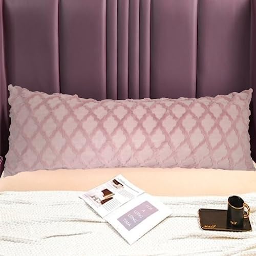 Home Long Body Lumbar Pillow case Cover, Solid Color Geometry Cushion Plush - Image 6
