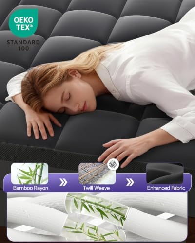 ChiXpace Dual Layer 5 Inch Memory Foam Mattress Topper Queen - Image 6