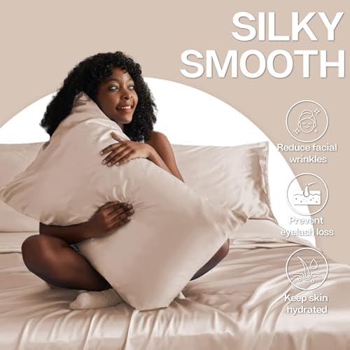 MR&HM Satin Pillowcase 2 Pack, Standard Size 20"x26" - Image 3