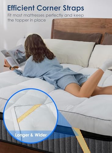 QUEEN ROSE Mattress Topper Queen, Extra Soft Pillow Top Mattress Topper Queen - Image 5