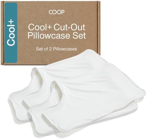Coop Home Goods Cool+ Cut-Out Pillow Case King Size 2-Pack, Ultra-Soft & by CoopSleepGoods