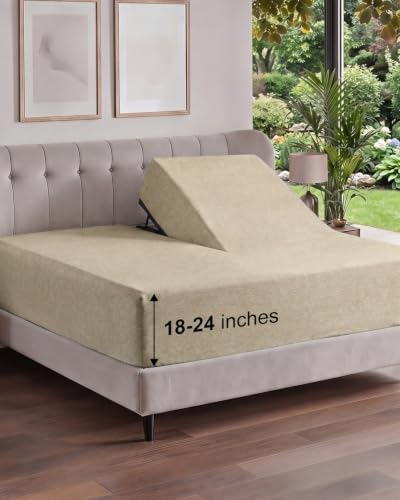 CGK Linens Deep Flex Top Split Head King Fitted Sheet by CGKUnlimited