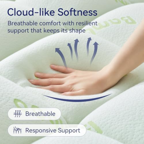 ELEMUSE RV King Bamboo Viscose Mattress Topper, Thick Pillow Top Pad - Image 2