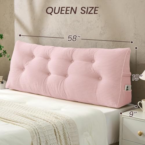 Sasttie Headboard Pillow Queen, Bed Wedge Pillow Headboard - Image 2