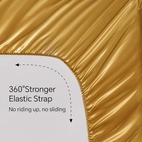 BEDELITE Satin Sheets Queen Size Bed Set, 4 Pieces - Image 5