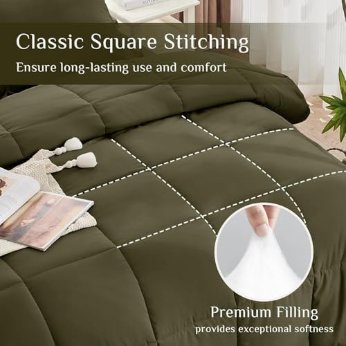 JOLLYVOGUE Full Comforter Set, Ultra-Soft Bed in a Bag Full Size 7 Pieces - Image 3