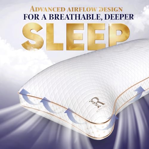 Royal Therapy Queen 2-Pack Memory Foam Pillow, Adjustable Shredded Odor-Free - Image 4