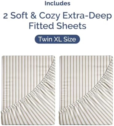 CGK Linens 2 Pack Extra Deep Twin XL Fitted Sheets - Image 4