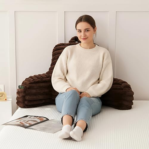 Large Reading Pillow for Adults, Back Support Pillow for Sitting Up in Bed - Image 3