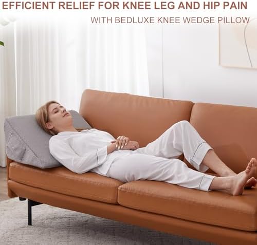 Knee Wedge Pillow, Memory Foam Leg Pillow Bed Wedge - Image 6