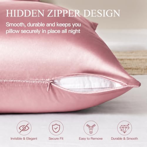 INSSL Silk Pillowcase for Women, Mulberry Silk Pillowcase for Hair and Skin and - Image 6