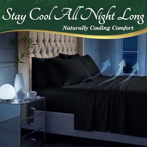 DECOLURE 100% Viscose Derived from Bamboo Sheets King Size, Luxury 6 Pc Set - Image 3