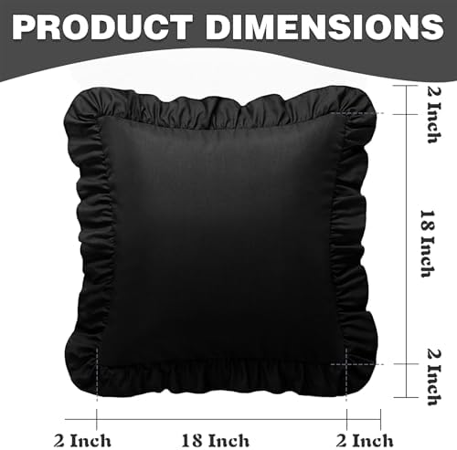 KKJIAF 2 Pack Ruffle Pillow Cases 18x18 Inches - Image 3