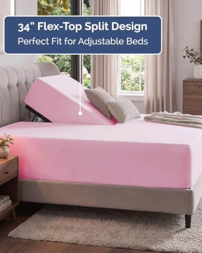 CGK Linens Extra Deep Flex Top Split Head King Fitted Sheet - Image 3