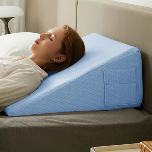 Bedluxe Wedge Pillow, 12 inch Bed Wedge Pillow by Bedluxe