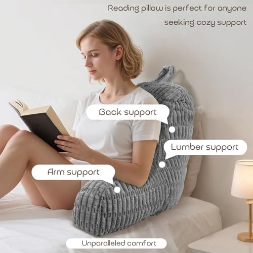 Reading Pillows for Bed Back Rest Pillow for Sitting up - Image 4