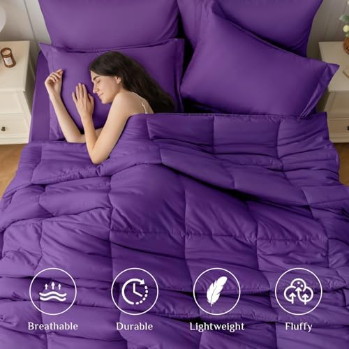 JOLLYVOGUE Queen Comforter Set, Ultra-Soft Bed in a Bag Queen Size 7 Pieces - Image 2