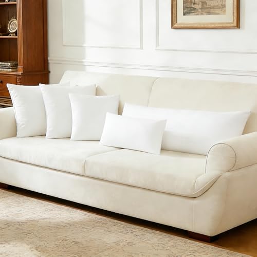 Leeden 14x22 Throw Pillow Inserts Set of 2, Lumbar Pillow Inserts - Image 4