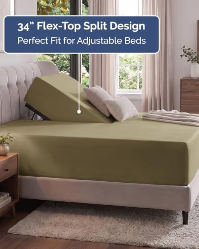 CGK Linens Extra Deep Flex Top Split Head King Fitted Sheet Only - Image 3