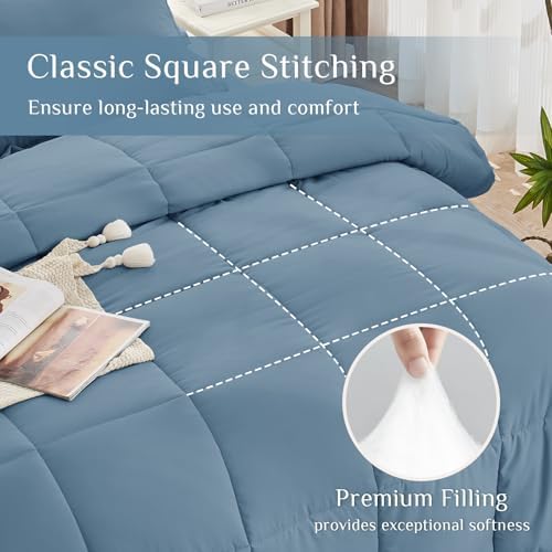 JOLLYVOGUE Twin Comforter Set, Ultra-Soft Bed in a Bag Twin Size 5 Pieces - Image 3