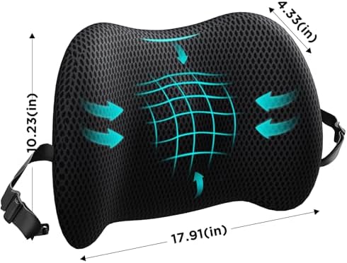 Lumbar Support Pillow for Office Chair, Memory Foam Car Back Cushion - Image 6