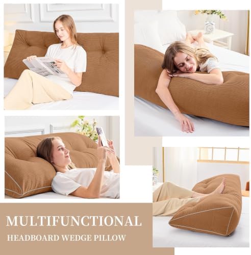 Sasttie Headboard Pillow Queen, Wedge Pillow Headboard - Image 2