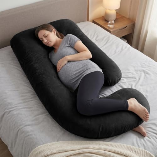 Pregnancy Pillow Cover J-shaped Replacement Pillowcase, Full Body Pillow Case - Image 3
