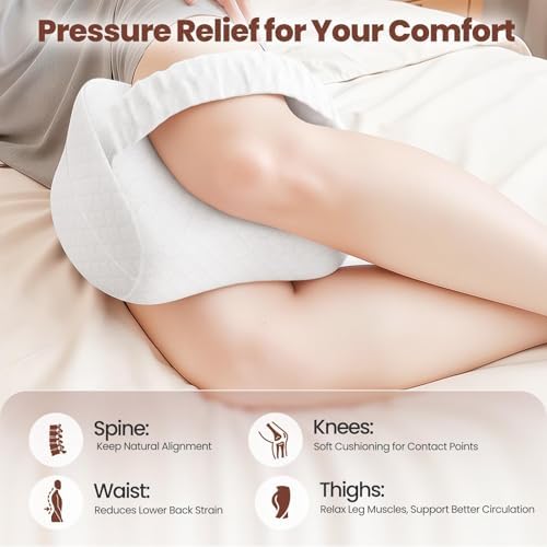 Memory Foam Knee Pillow for Side Sleepers - Image 3