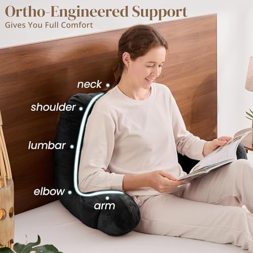 Sasttie Reading Pillow for Bed, Back Pillow for Sitting Up - Image 4