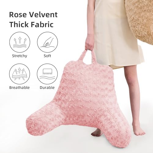 Reading Pillow, Rose Velvet Back Pillow - Image 6