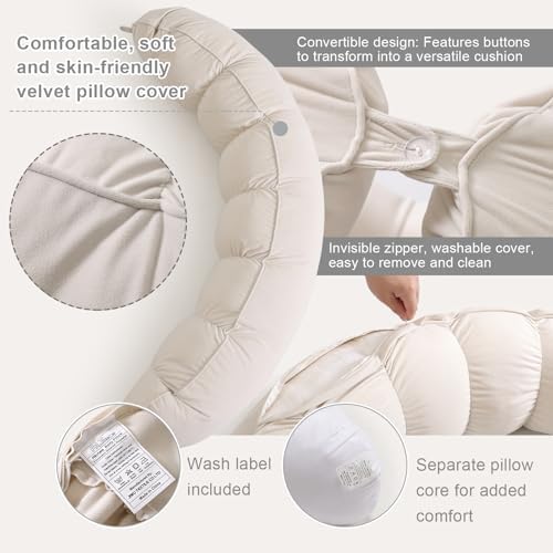 Peallow – Long Round Body Pillow - Image 4