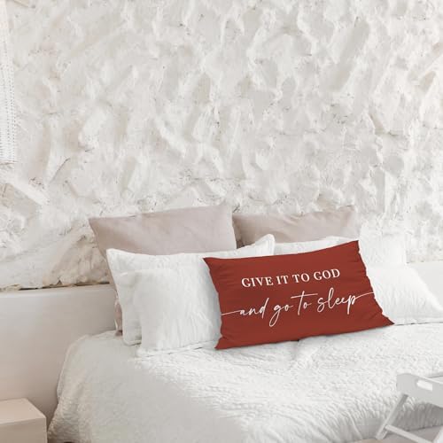 Knibeo Give It to God and Go to Sleep, Decorative Pillows Covers - Image 4