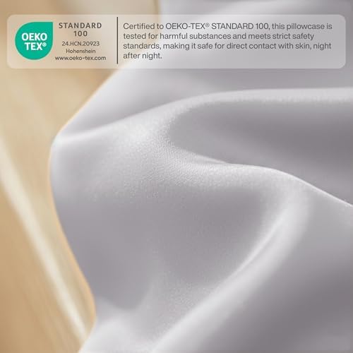 QUEENSBAY King Pillow Cases Set of 2, Microfiber Cooling Pillowcases, Soft - Image 4