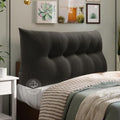 WOWMAX Wedge Headboard Pillow Queen Reading Pillow Sitting in Bed Deep Grey by WOWMAX
