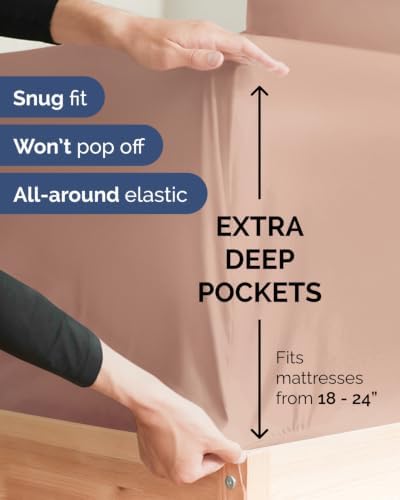CGK Linens 2 Pack Extra Deep Twin XL Fitted Sheets - Image 2