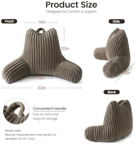 Reading Pillow for Sitting up in Bed, Adjustable Memory Foam Bed Rest Pillow - Image 2