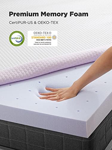 PERLECARE Queen 2 Inch Gel Memory Foam Mattress Topper - Image 2