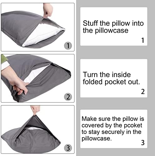 NTBAY Microfiber King Pillowcases, 2 Pack, 20 x 36, Dark Green - Image 5