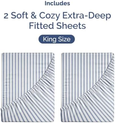 CGK Linens 2 Pack Extra Deep King Fitted Sheets - Image 4