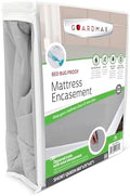 Guardmax Short Queen Mattress Protector Zippered, Bed Bug Mattress Cover by Guardmax