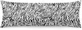 Zebras Body Pillow Pillowcase Black and White Zebra Long Body Pillow Cover by Unknown