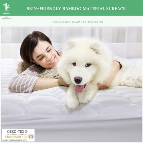 UNILIBRA Cal King Mattress Protector Waterproof Rayon from Bamboo, Deep Pocket - Image 4