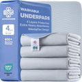 Accompagner Incontinence Bed Pads Washable Waterproof, Ultra-Absorbent Reusable by Accompagner