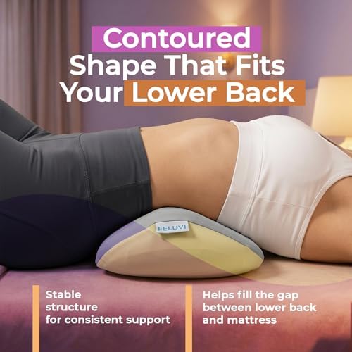 Lumbar Support Pillow for Sleeping, 22 Inch Memory Foam Lower Back Pillow for - Image 3
